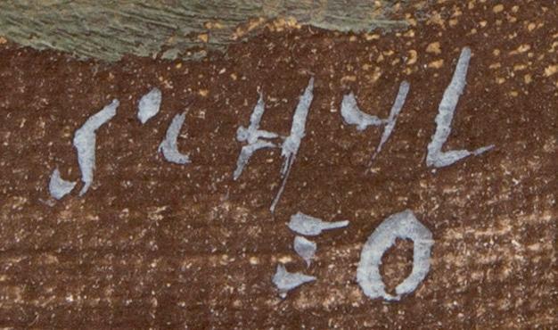 Jules Schyl, olja på duk, signerad.