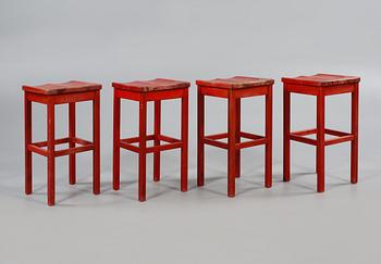 PALLAR/BARSTOLAR, 4 st, möjligen IKEA, 1900-talets andra hälft.