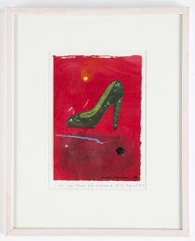 Lennart Aschenbrenner, gouache and collage, signed and dated -10.