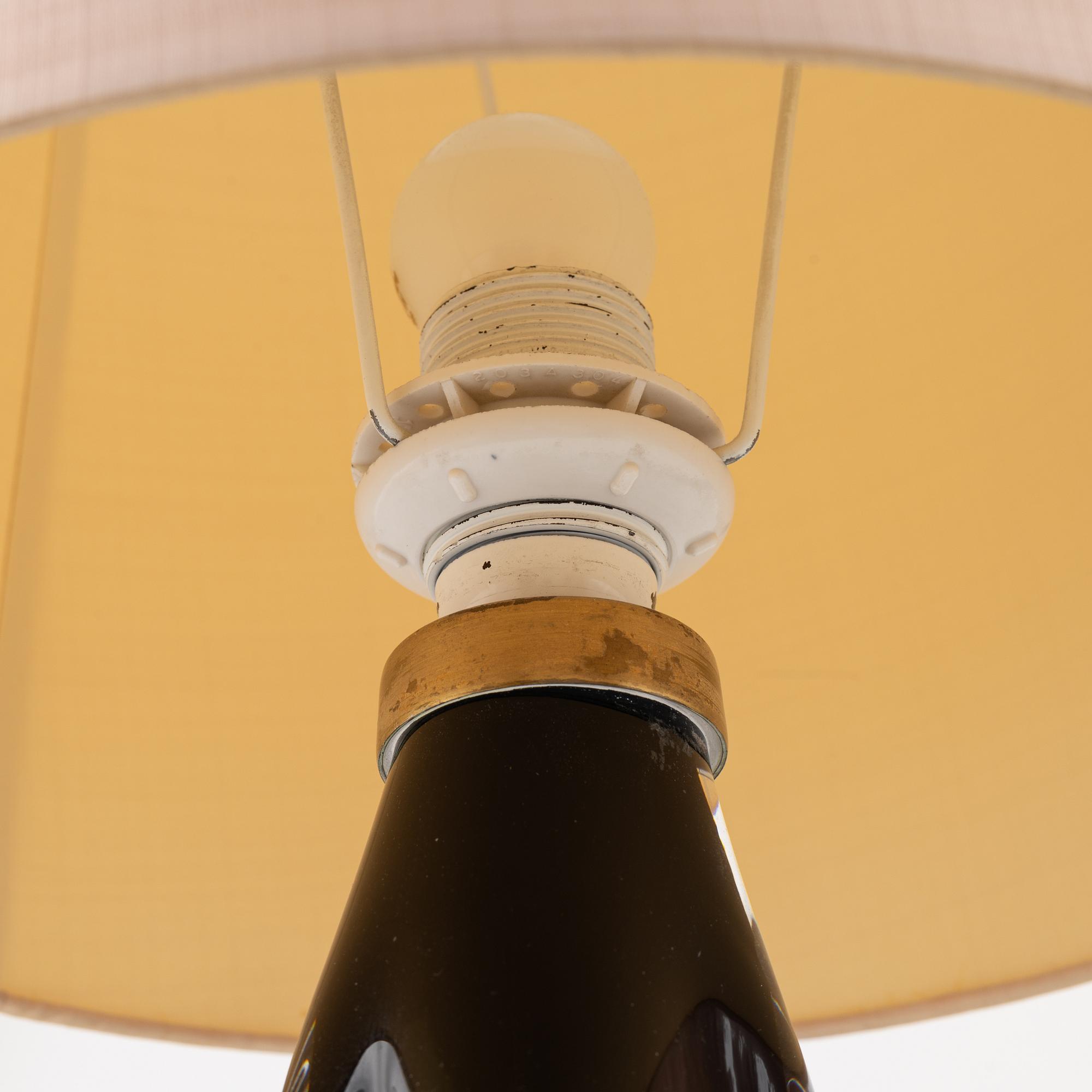 Carl Fagerlund, bordslampor, ett par, Orrefors, 1960-tal.