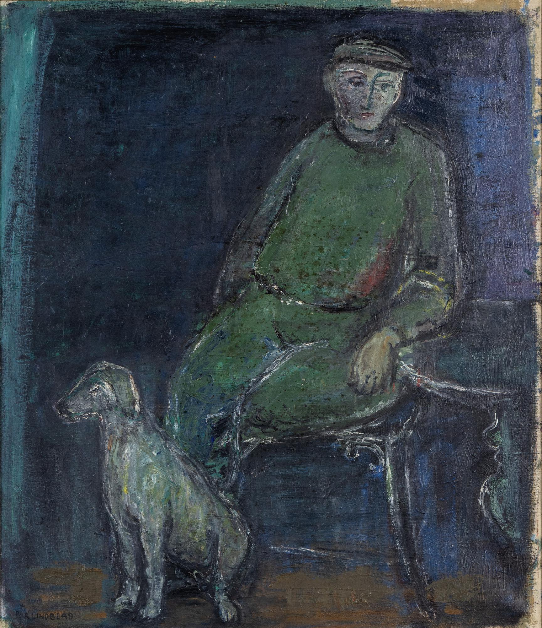 Pär Lindblad, oil on canvas, signed Pär Lindblad and dated Paris Aout 47 on verso.