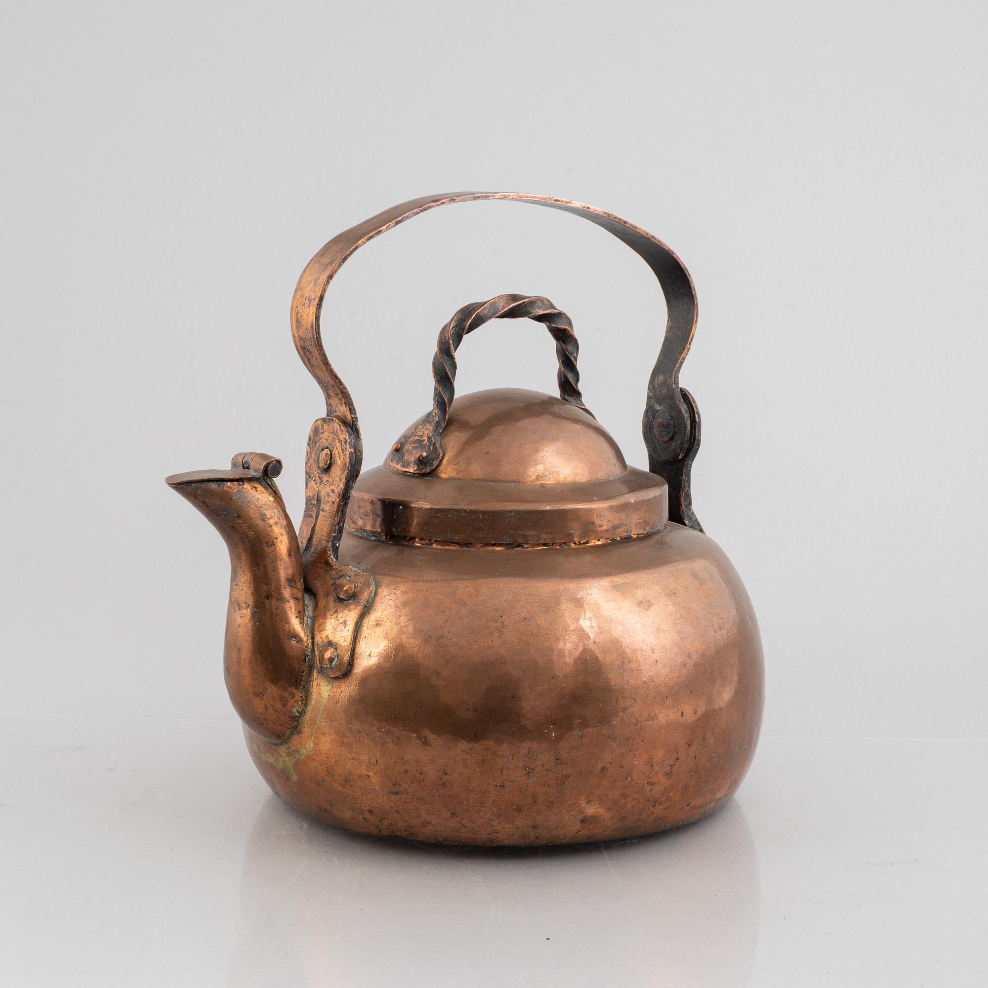 A Swedish copper coffee pot first half of the 19th century.