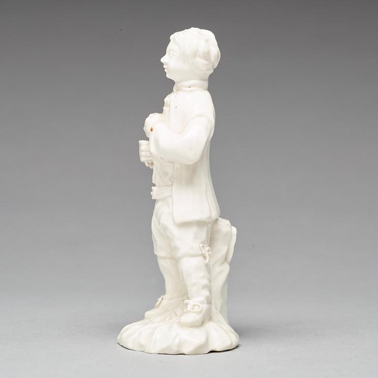 FIGURIN, mjukt porslin. Marieberg, 1700-tal.