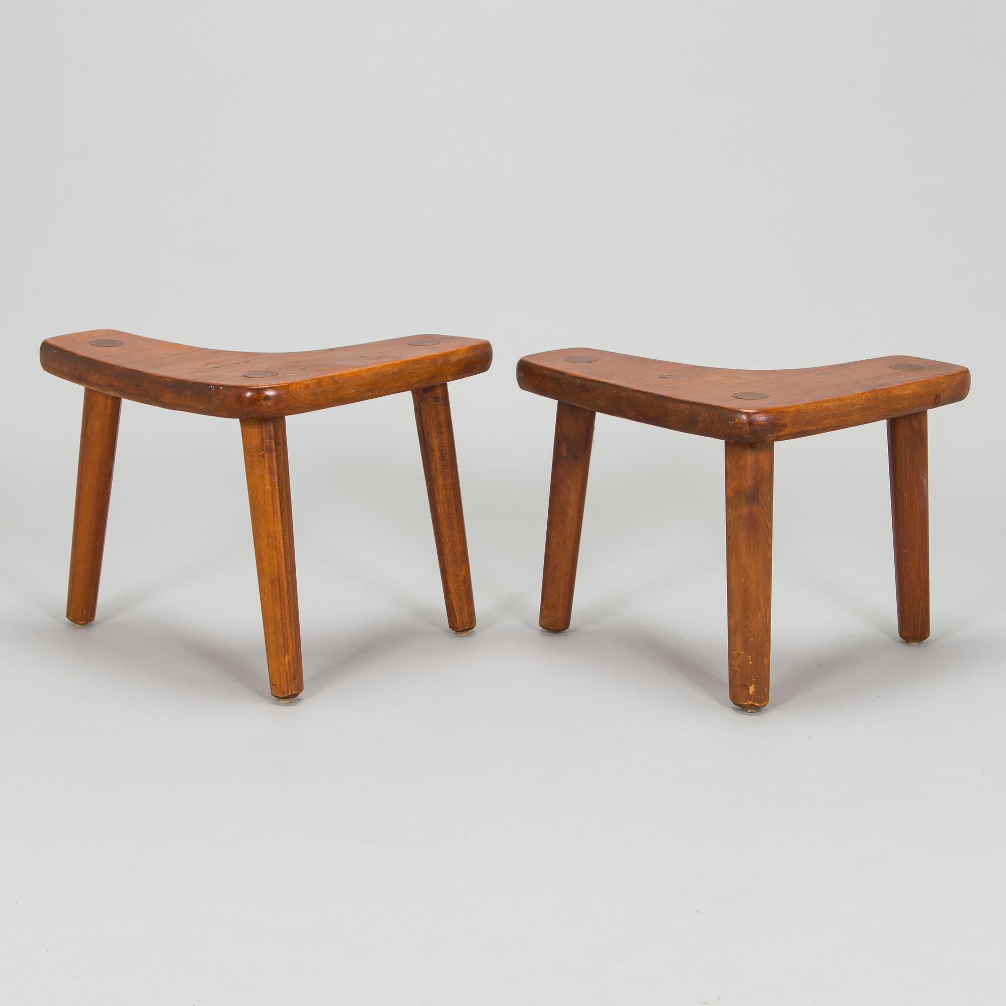 A pair of 1960/1970s stools, Finland.