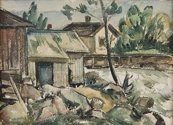 Tyko Sallinen, Maisema joen äärellä.