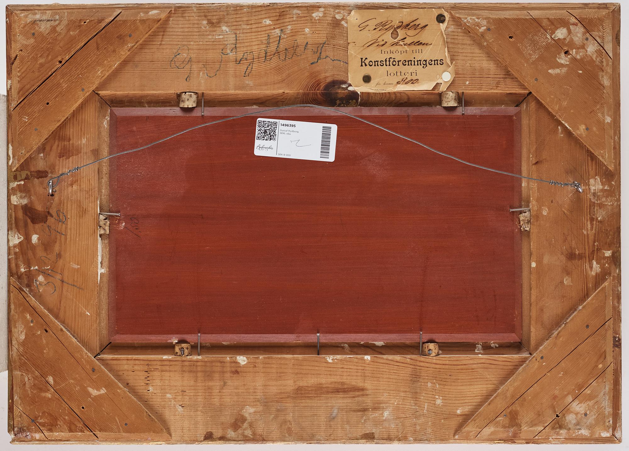 Gustaf Rydberg, Kustlandskap med segelbåt.