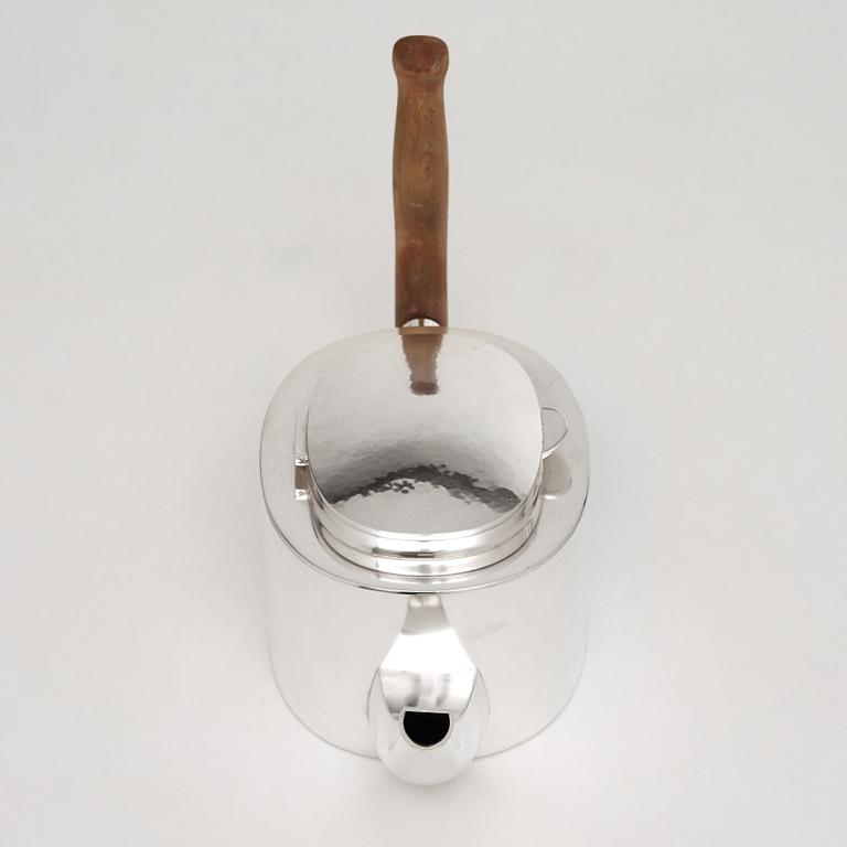 SIGURD PERSSON, tekanna, Stockholm 1980, smed Wolfgang Gessl, sterling silver.