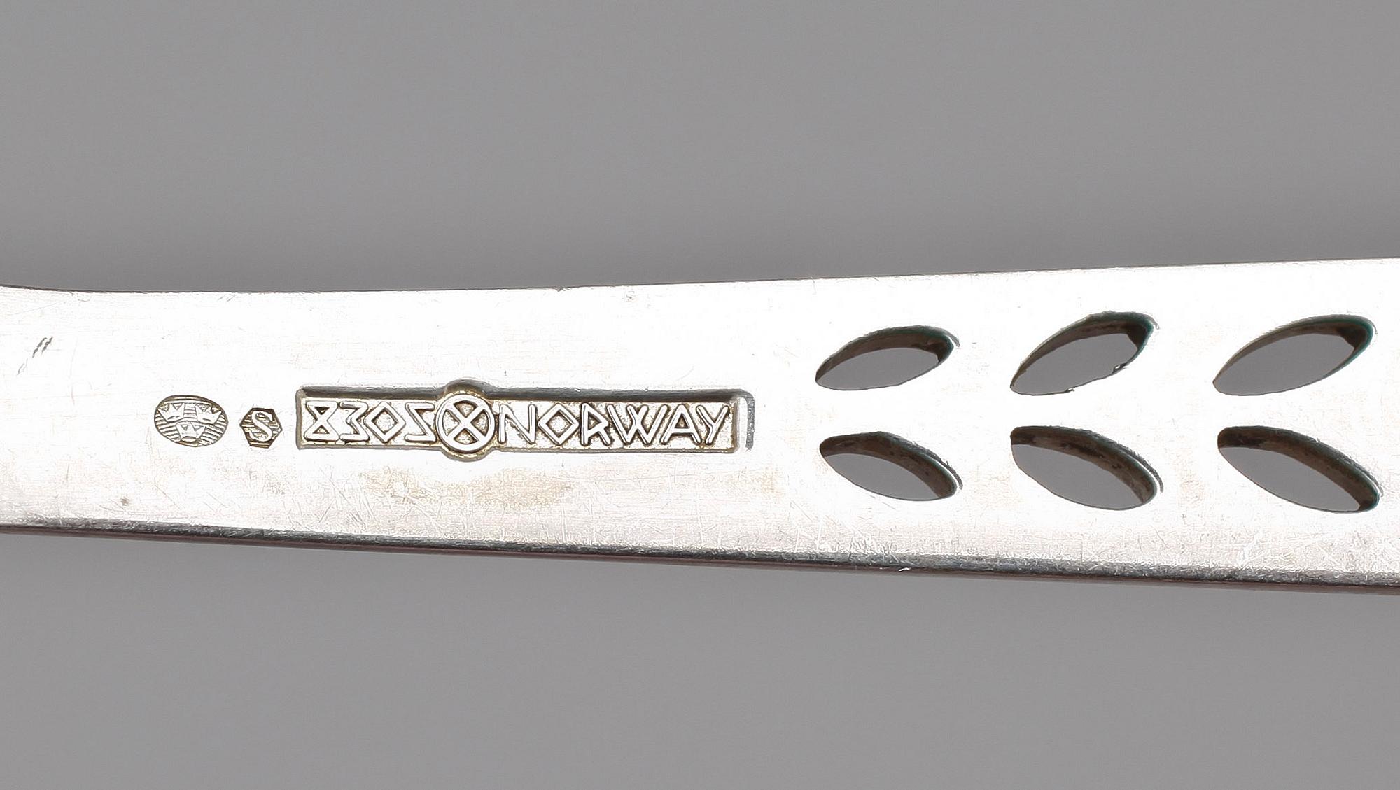 BESTICKSERVISDELAR, 84 delar, silver, Norge, 1900-tal. Totalvikt 2956 g.