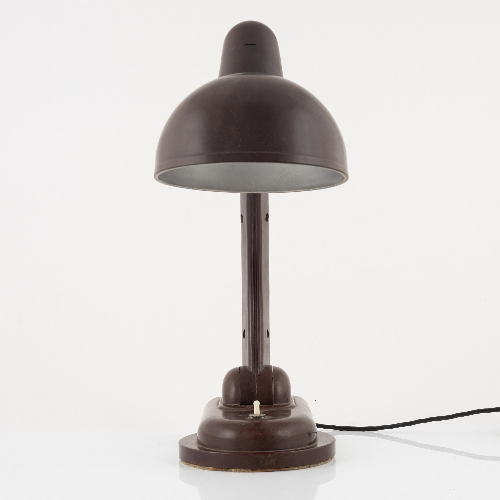 A table lamp, Czechoslovakia, 1930's.