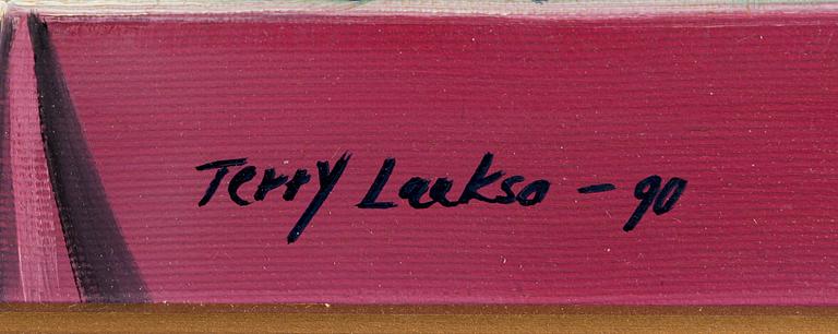 TERRY LAAKSO, öljy kankaalle, signeerattu ja päivätty -90.