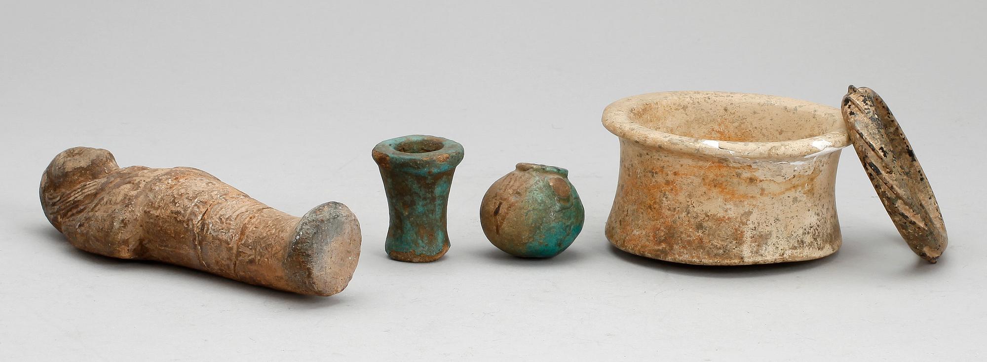 SAMLING KERAMIK, mestadels Egyptisk, forntida-modern tillverkning.