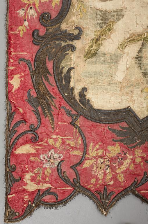 A European 18th century procession banner, ca 203 x 137 cm.