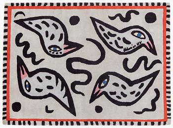 Ulrica Hydman-Vallien, rug "Birdie Blue", numbered 92/100. Approx. 235 x 175 cm.