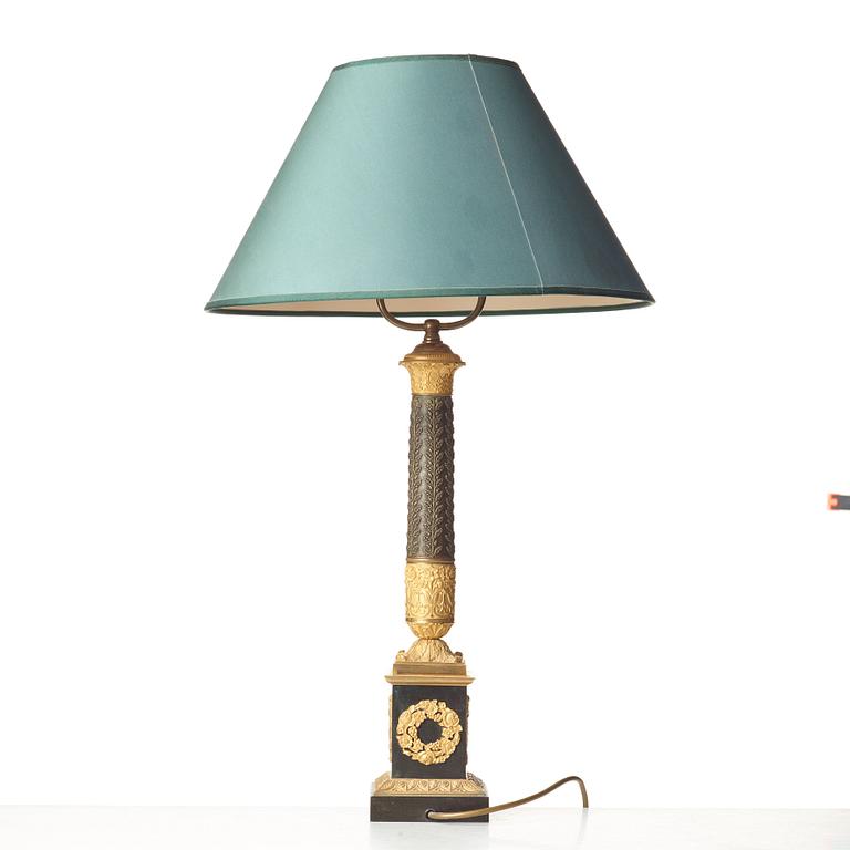 A French late Empire 19th century table lamp.