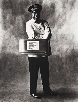 222. Irving Penn, "Train Sandwich Vendor, New York", 1951.