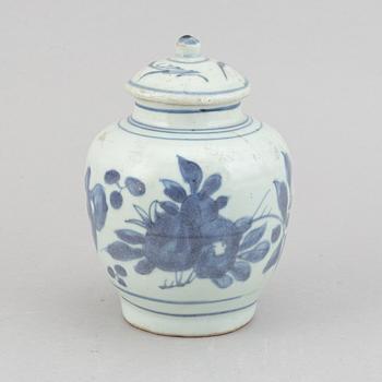 A blue and white jar, Ming dynasty (1368-1644).