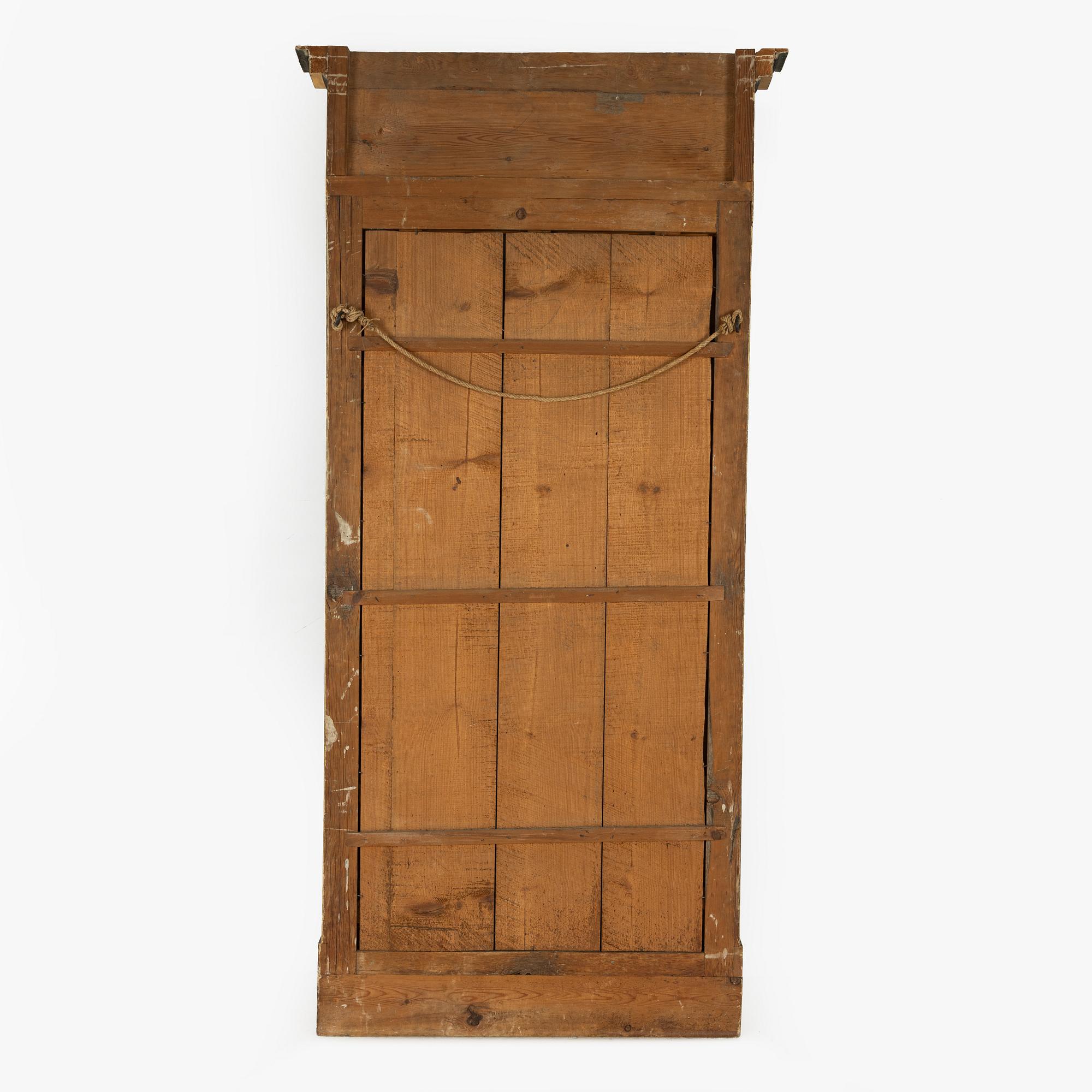 Spegel, tillskriven Jonas Frisk (spegelfabrikör i Stockholm 1805-24), Sengustaviansk.