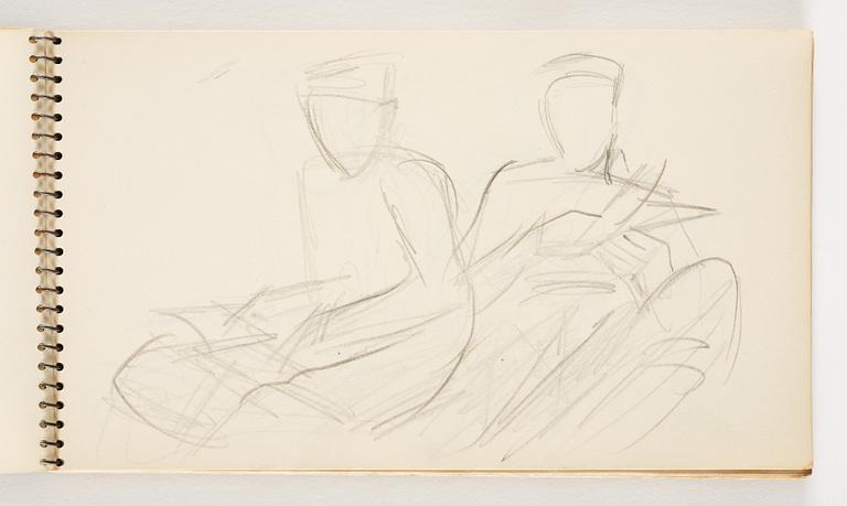 Lotte Laserstein, 4 skissböcker med blyertsteckningar.