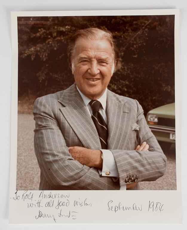 HENRY FORD II (1917-1987), autograf på foto. Dat september 1984.