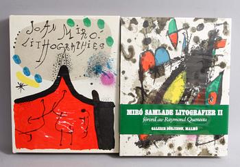 BOK, Joan Miro "Samlade litografier I-II", nr 211/300 resp 118/300.