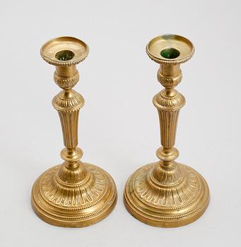 LJUSSTAKAR, 1 par, empire, 1800-talets första hälft.