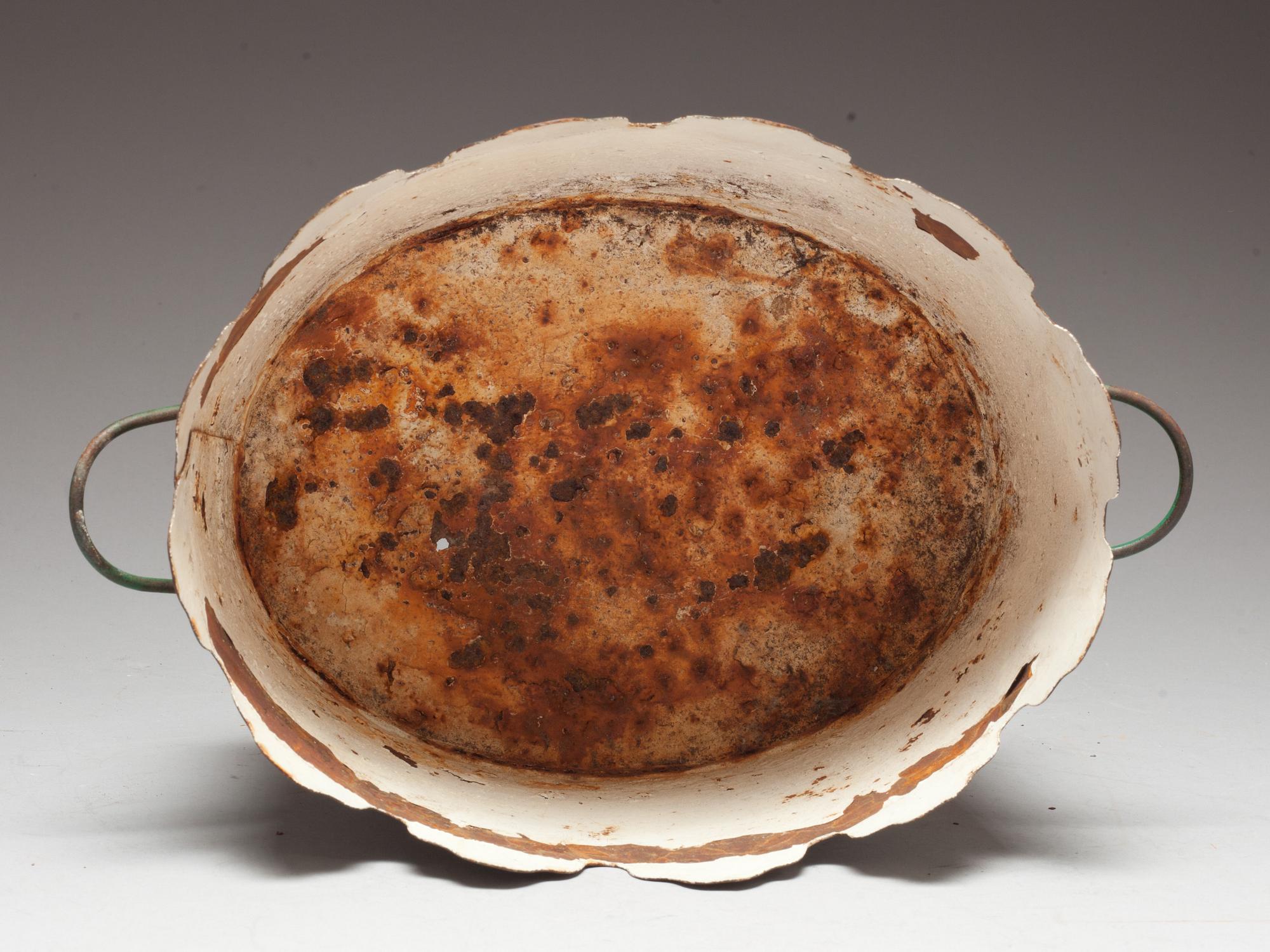 GLASSKÖLJARE, bemålad plåt, empire, 1800-talets första hälft.