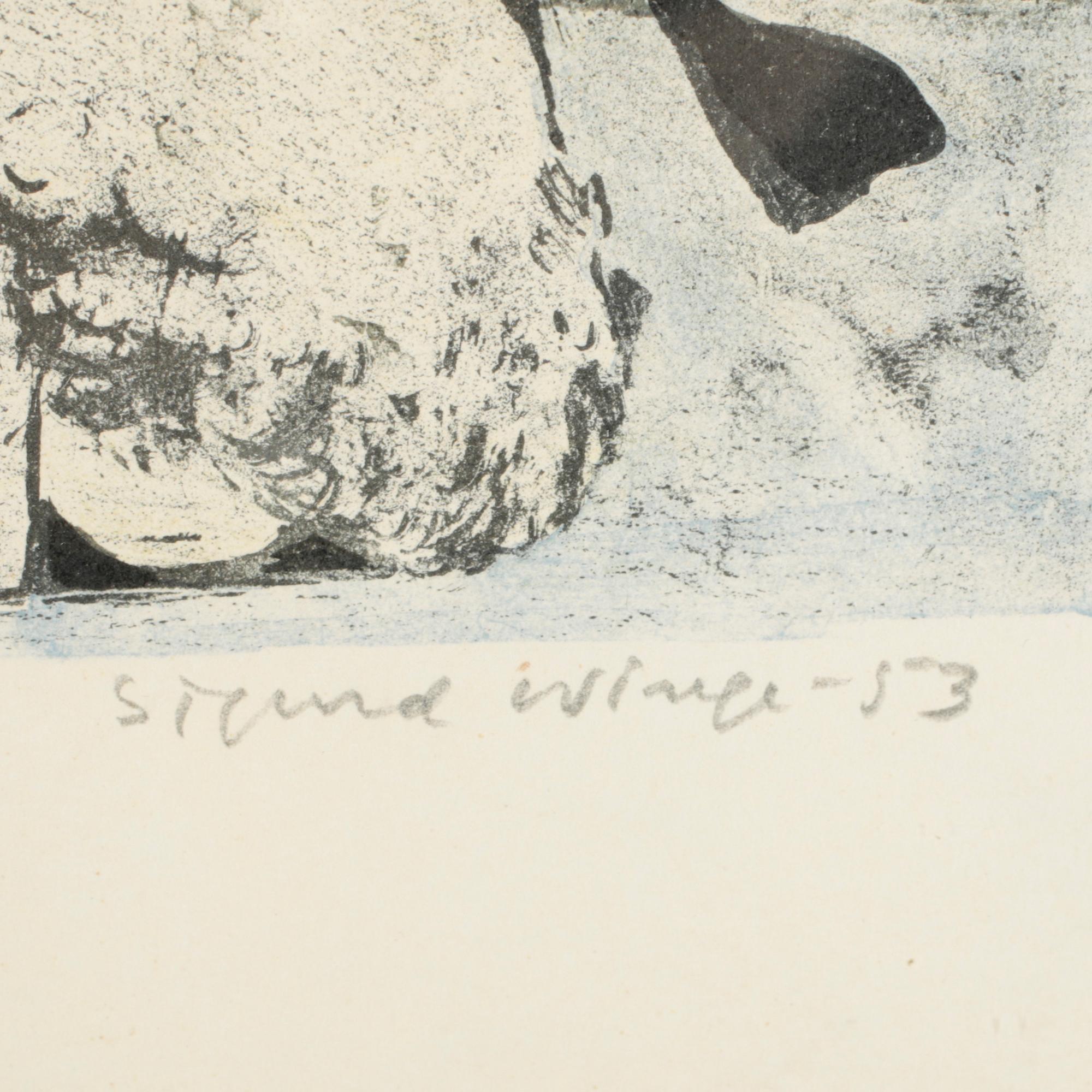 SIGURD WINGE, färglitografi, signerad och daterad -53.
