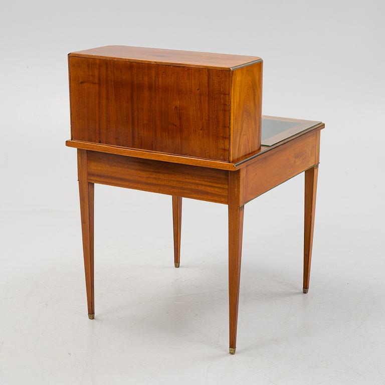 A late Gustavian style mahogny desk, late 19th century.