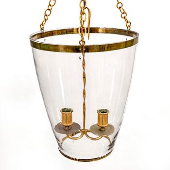A 20th century glass pendant.