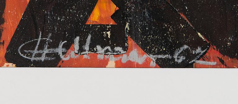 ERKKI HELLMAN, blandteknik, signerad och daterad -62.