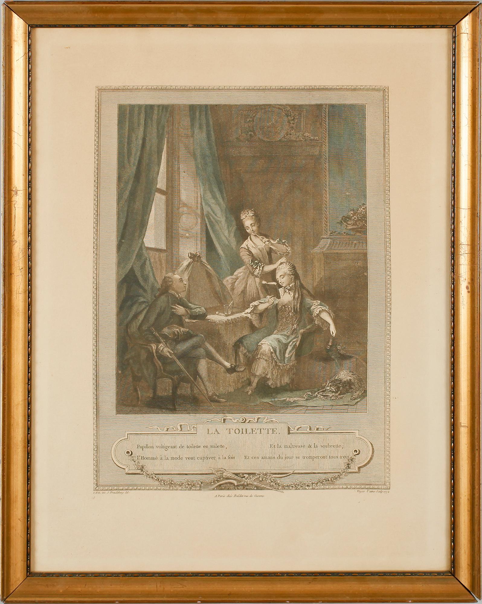 GRAVYRER, 7 st, efter bla S Freudeberg, 1800-tal.