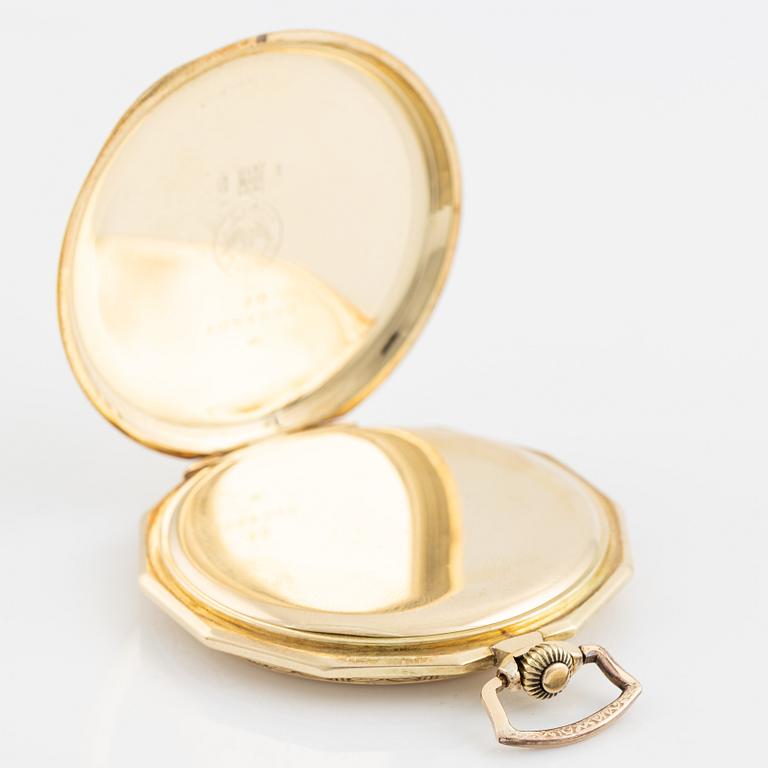 Longines 14K gold. pocket watch, 50 mm.