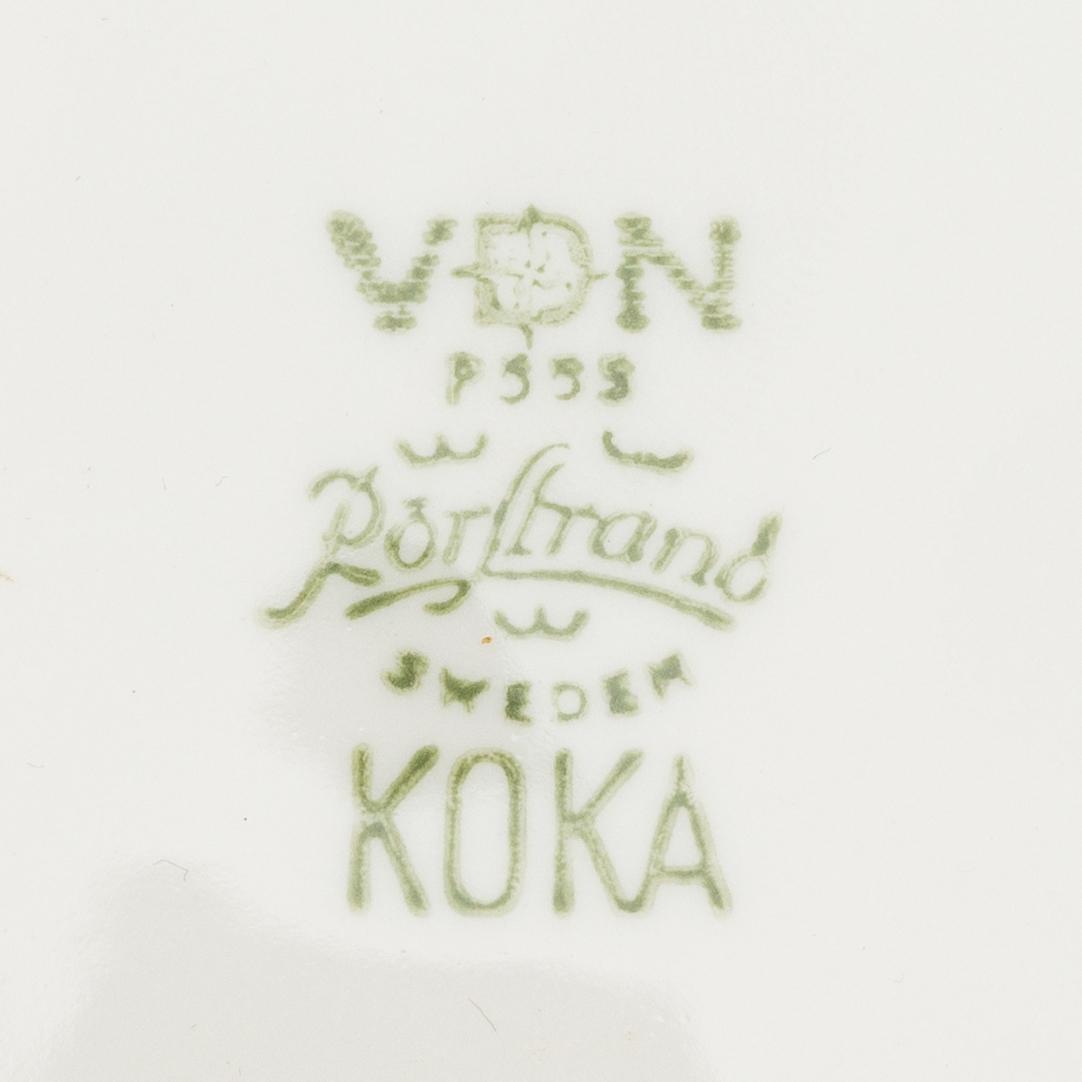 Hertha Bengtson, a 36 piece 'Koka Blå' porcelain service from Rörstrand.
