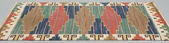 Märta Måås-Fjetterström, Matto, "Blå heden", flat weave, ca 218,5-222 x 148,5 cm, signed AB MMF.