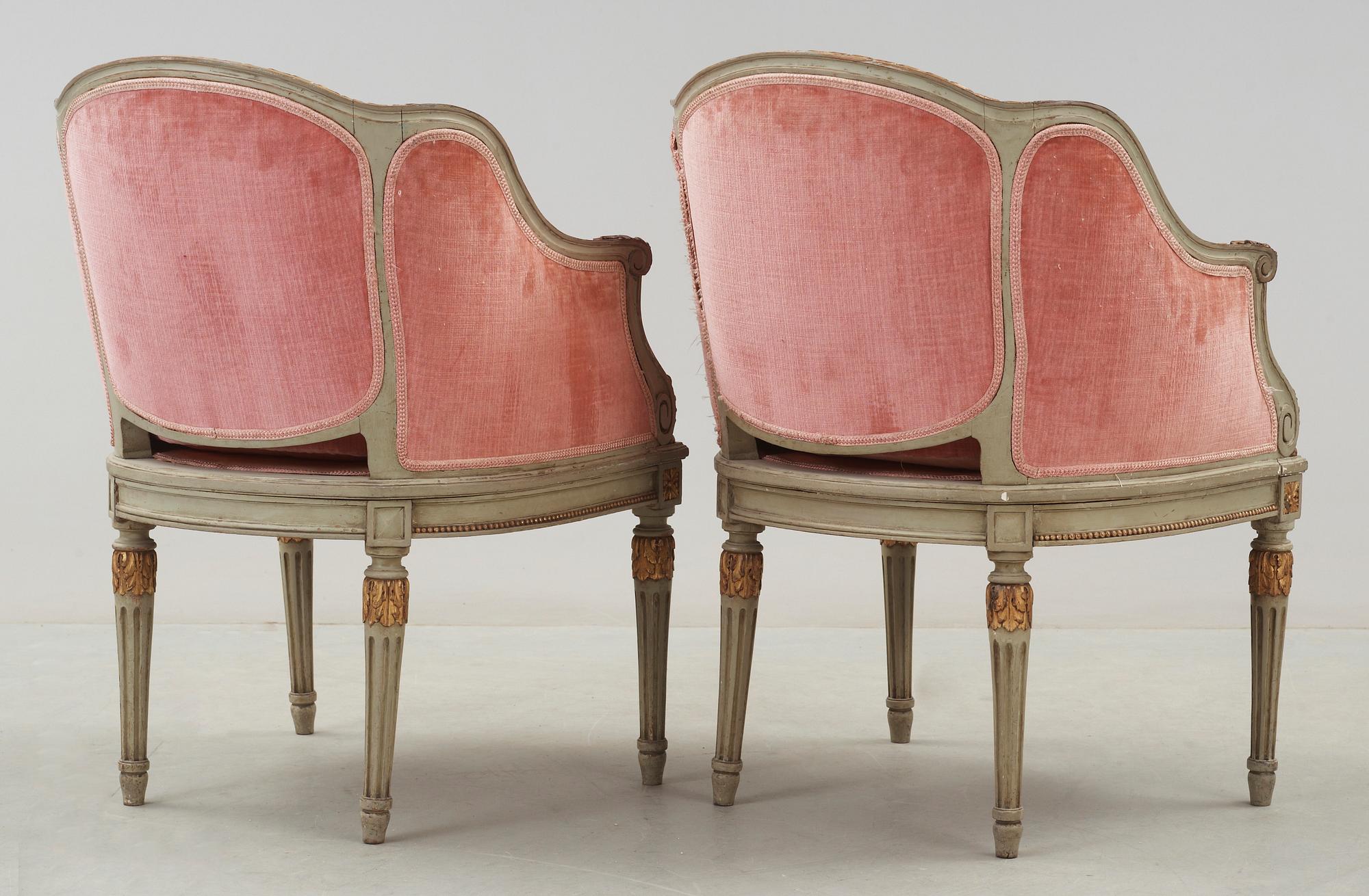 BERGERER, ett par, Louis XVI-stil, 1900-tal-talets första hälft.