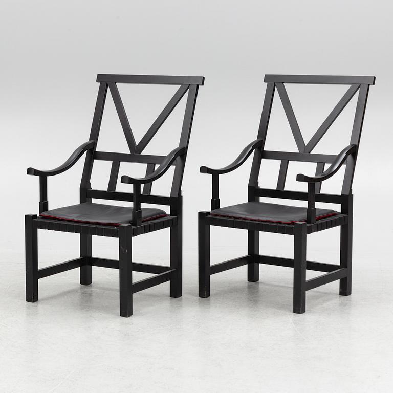 John Kandell, armchairs, a pair, "Victory", Källemo, after 1990.