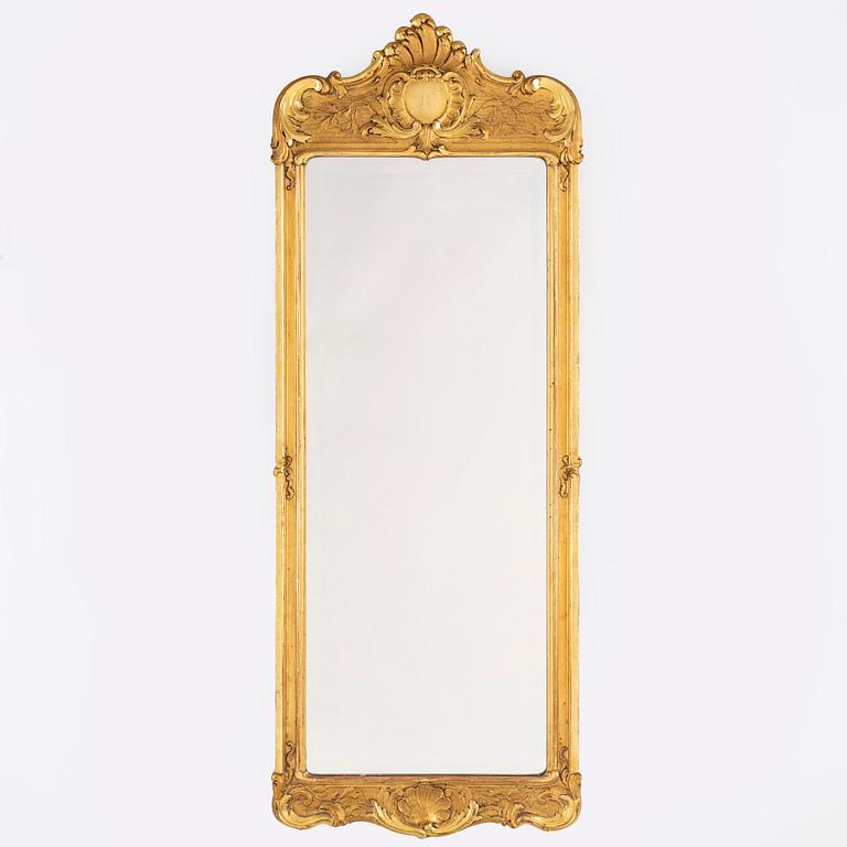 SPEGEL OCH KONSOLBORD, rokokostil, 1900-tal.
