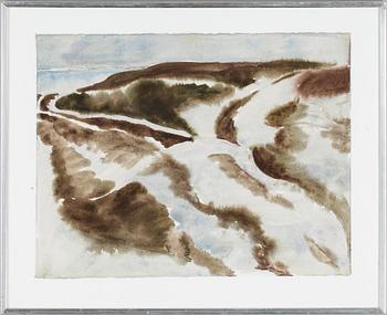 Laris Strunke · LARIS STRUNKE, akvarell, signerad.