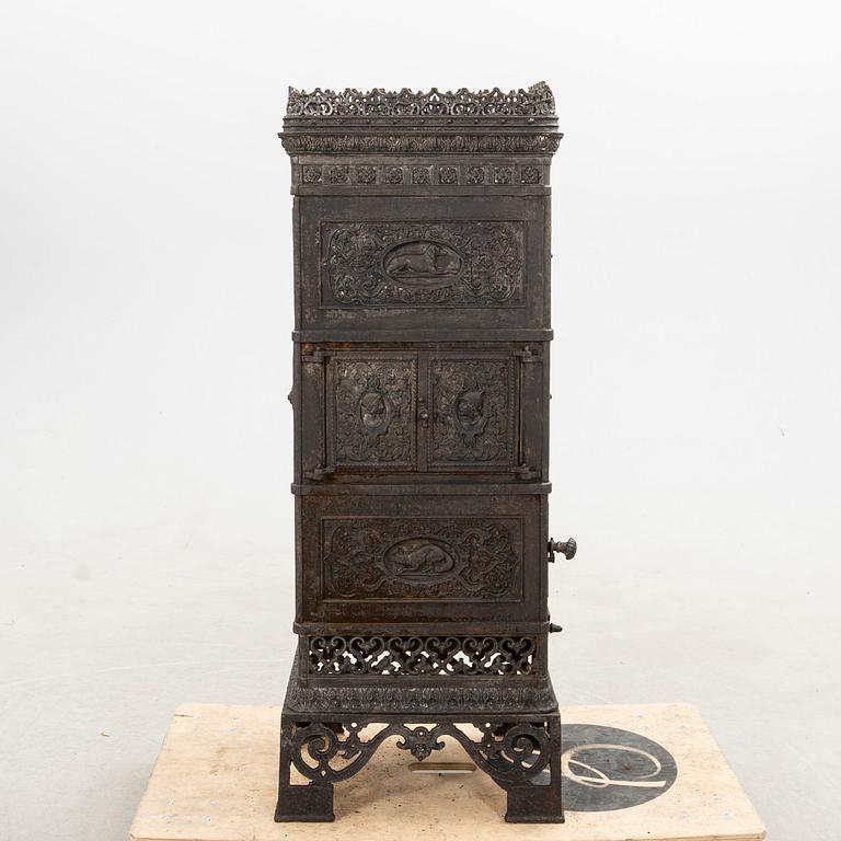 Fireplace, Central Europe, cast iron, circa 1900.