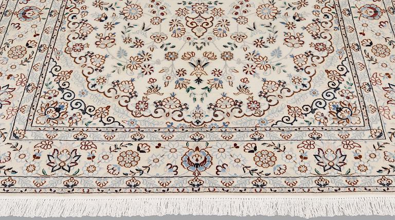 A part silk, Nain carpet, so called 9 LAA, ca 243 x 168 cm.