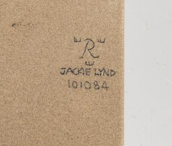 Jackie (Jacqueline) Lynd, ceramic plate, signed 10.10 84 Rörstrand.