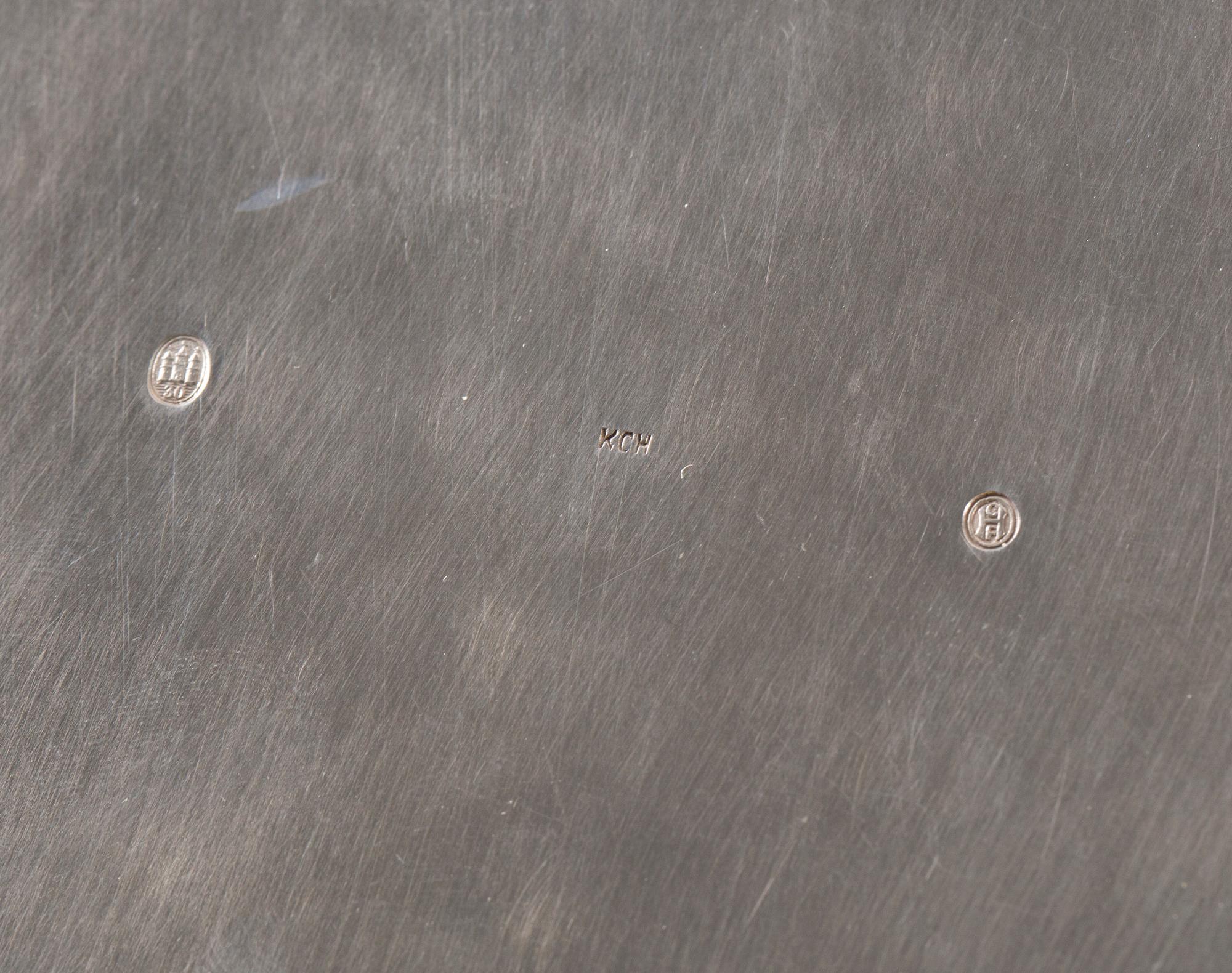 TALLRIKAR, silver, 8 st. Christian F. Heise, (1904-1932) Köpenhamn, Danmark. 4700 g.