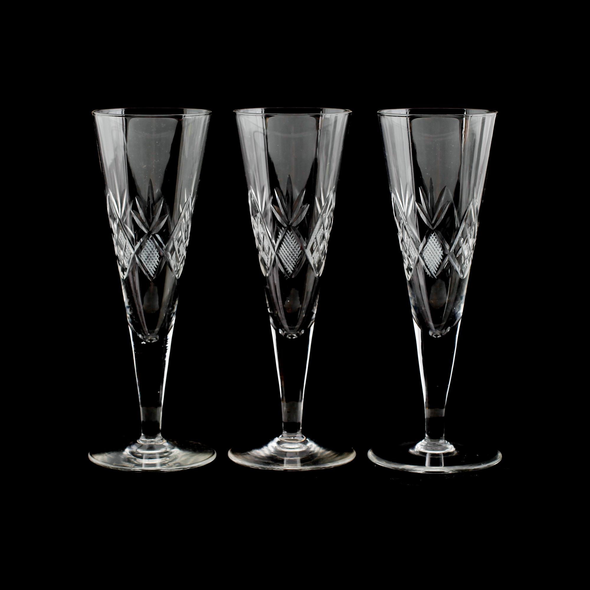 CHAMPAGNESTRUTAR, 10 st, glas, 1900-talets första hälft.