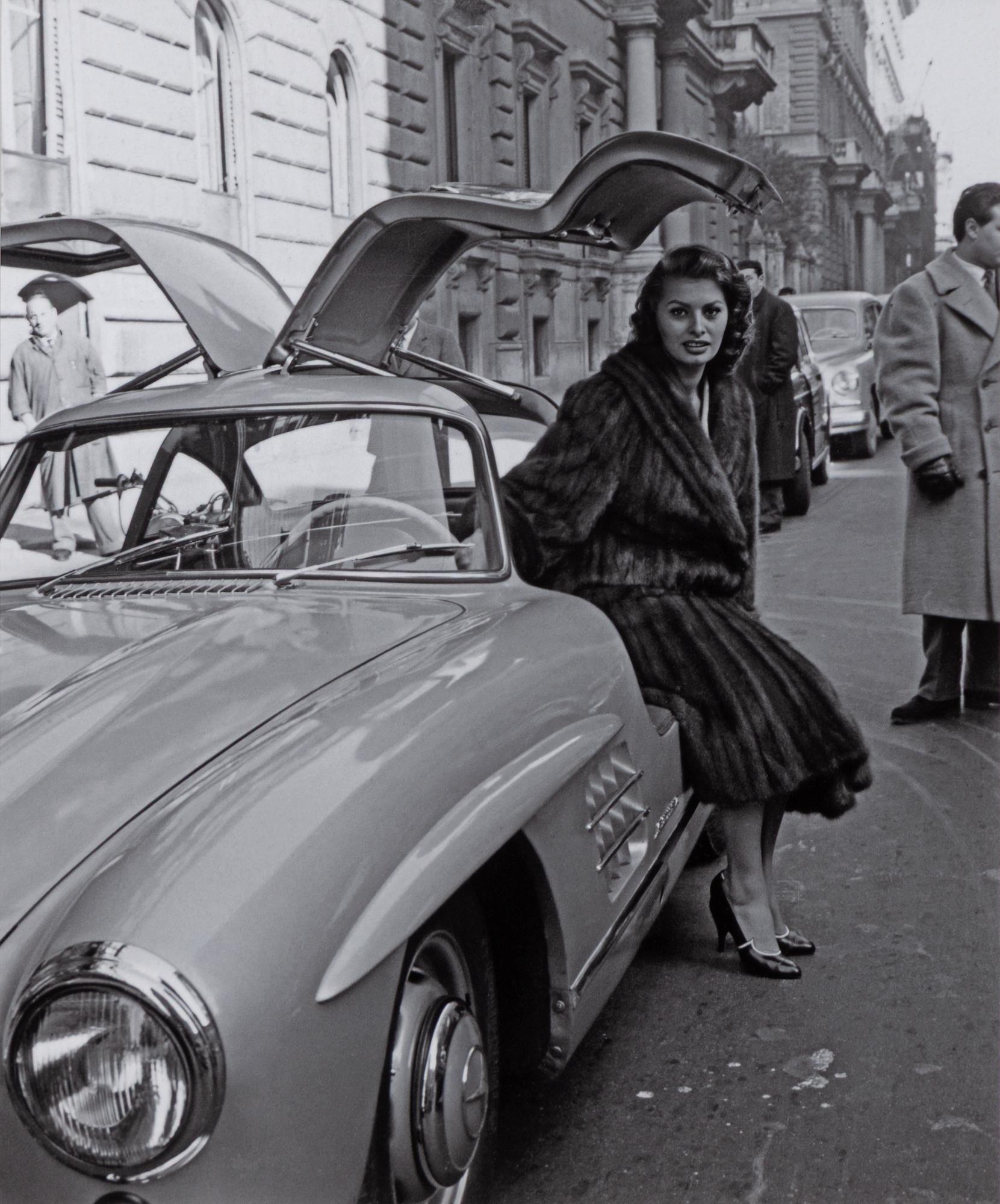 Per-Olow Anderson, 'Sophia Loren in Per-Olows MB 300 SL in Rome, 1954'.