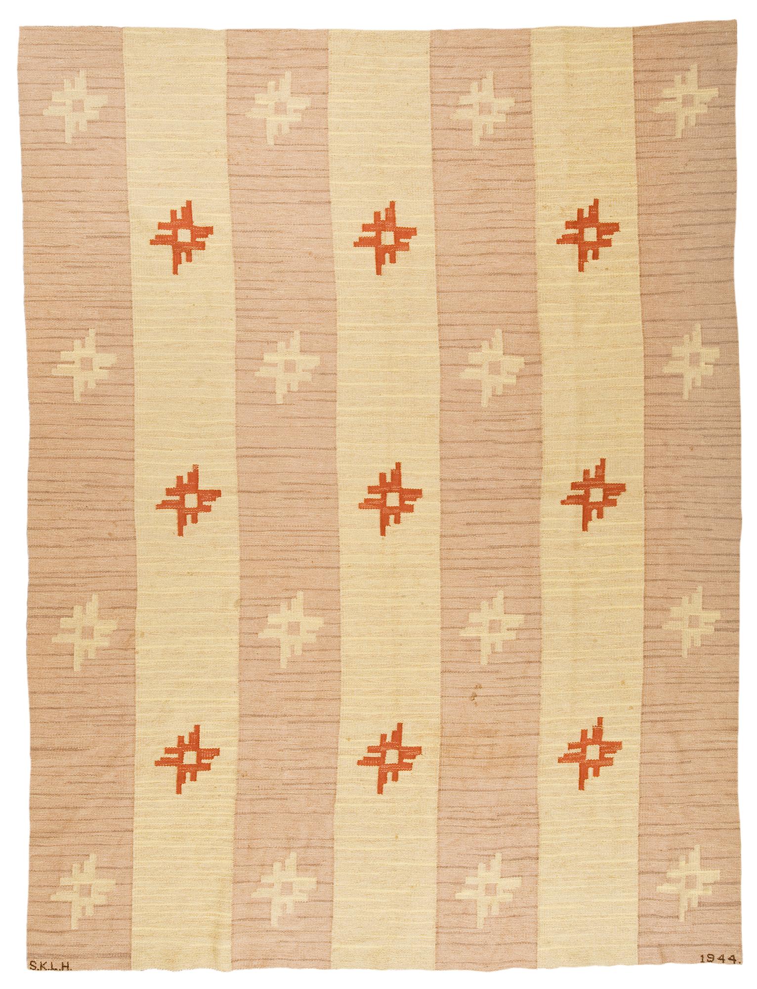 MATTA. Rölakan. 334x258 cm. Signerad S.K.L.H. 1944. (Södra Kalmar Läns Hemslöjd). 1900-talets förra hälft.