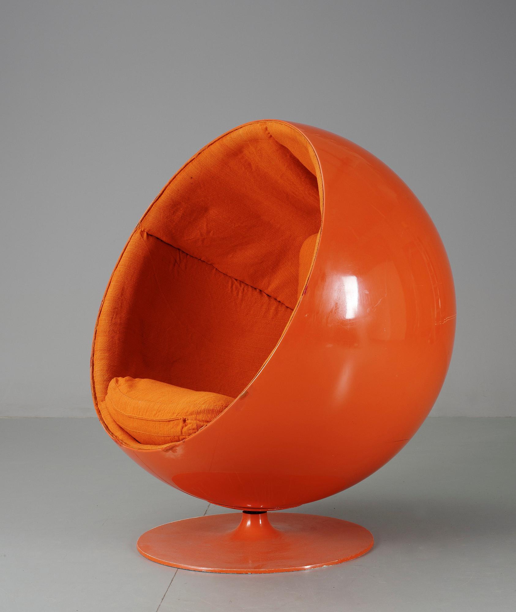 EERO ARNIO, fåtölj, "Åskbollen", för Asko, Finland sannolikt 1960-70-tal.