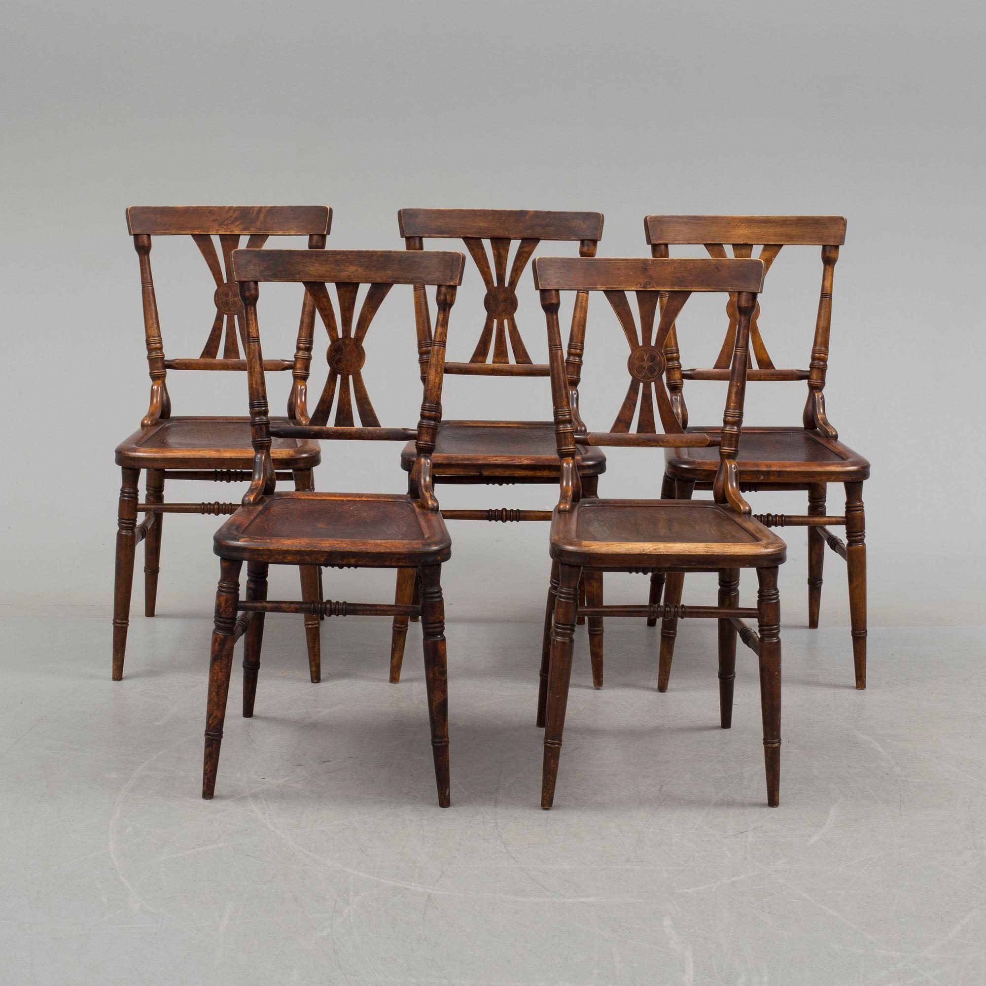 STOLAR, 5 st, Luterma, Estland, omkring 1900.