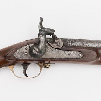 AN ENGLISH PERCUSSION LOCK SHOTGUN 1850-1880.