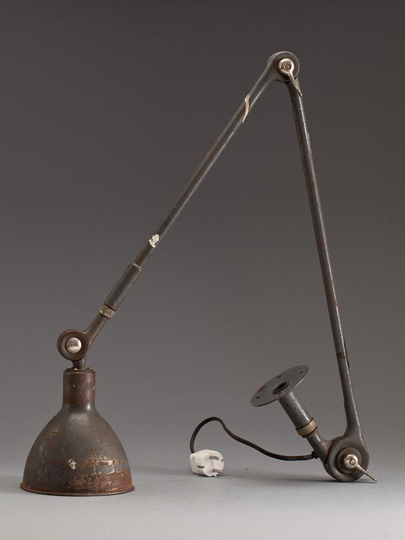 INDUSTRILAMPA, metall, 1900-talets mitt.