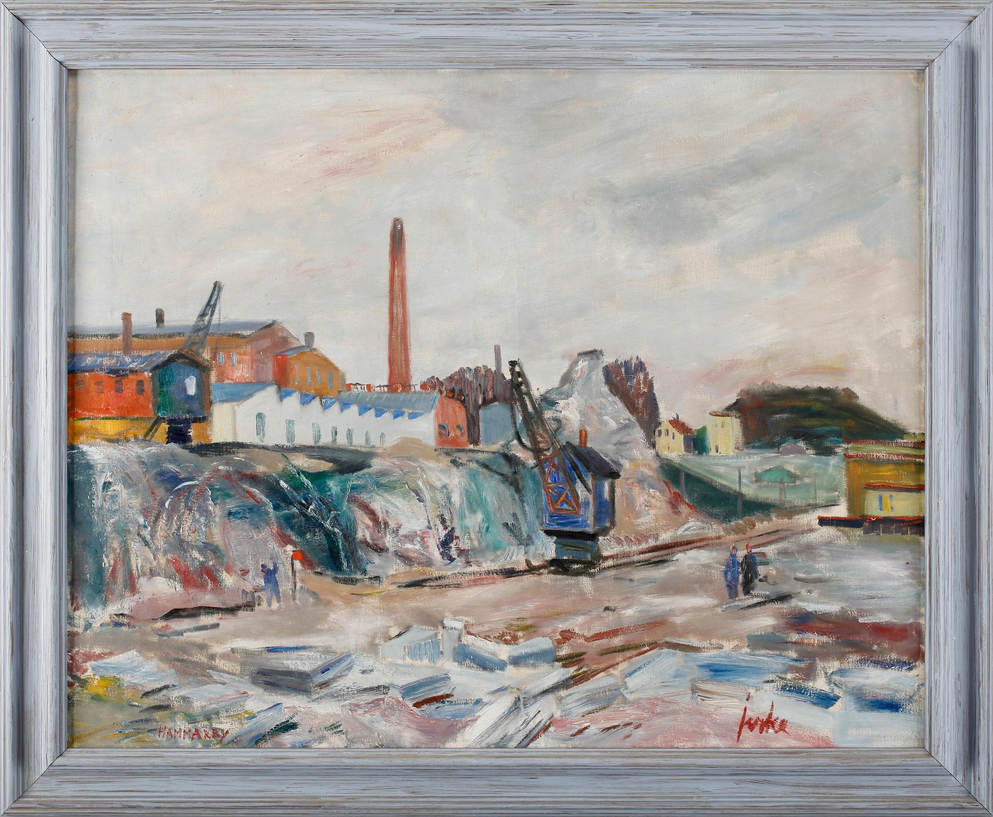 ERIK JERKEN, olja på duk, sign.